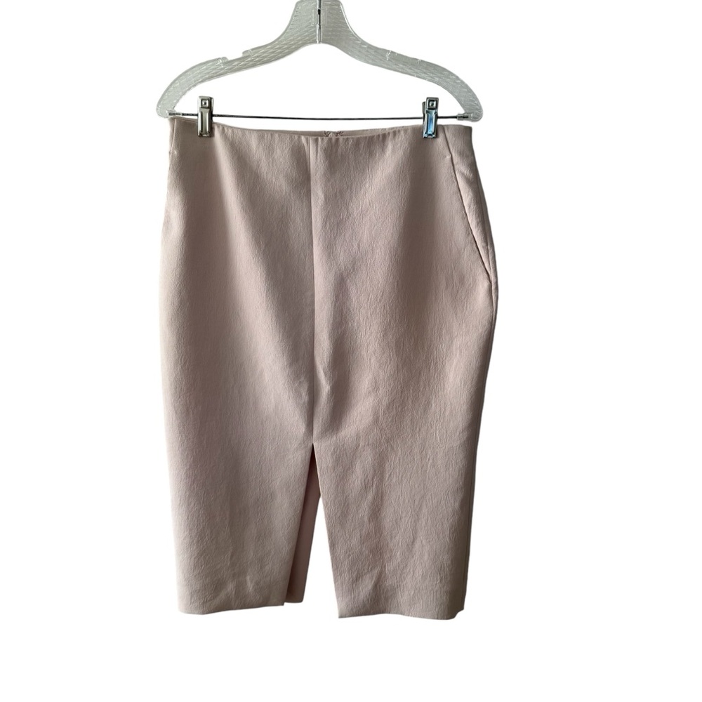 Aritzia Babaton Light Pale Baby Pink Pencil Skirt Size 8 Knee Length With Slits